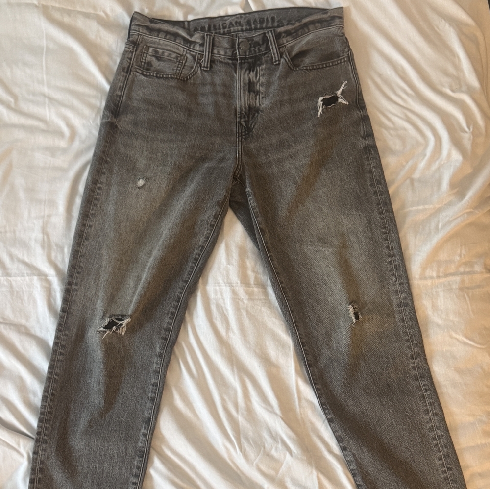 Distressed Gray AE Jeans